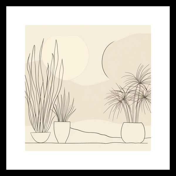 Plakat 30x30cm Roślinność w Pastelu zdjęcie 3