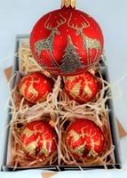 Szklane bombki choinkowe 6 szt. 8 cm