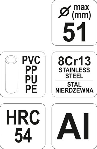 obcinak do rur pcv fi max 51 mm - yt-2228 na Arena.pl