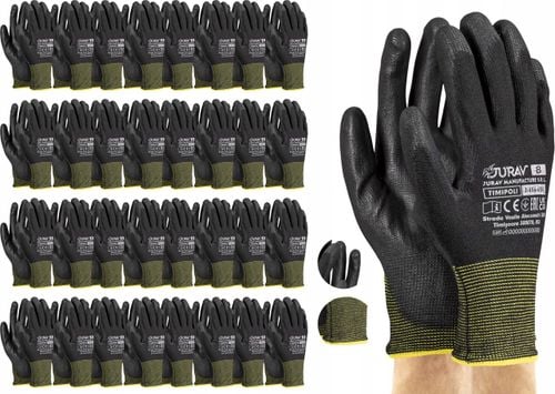 rękawice robocze czarne j-timipoli_bb8-m - 120 par na Arena.pl