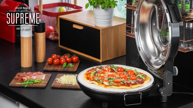 Piec Do Pizzy Teesa Supreme 400°C 1200W 2 Łopatki zdjęcie 3
