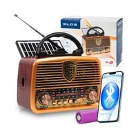 RADIO KUCHENNE PRZENOŚNE RETRO NA BATERIE SOLARNE BLUETOOTH ANTENA UCHWYT