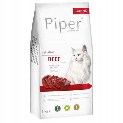 Karma sucha dla kota Piper Animals z wołowiną 3 kg na Arena.pl