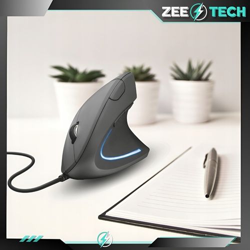 MYSZKA PIONOWA PRZEWODOWA USB WERTYKALNA CICHA DO KOMPUTERA LAPTOPA 3200DPI na Arena.pl