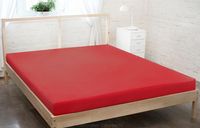 Prześcieradło frotte z gumką 160x200 czerwony GRUBE
