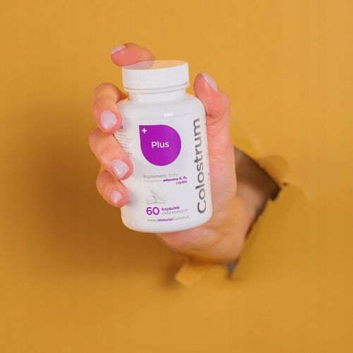 Suplement diety Colostrum PLUS witamina C, D+CYNK KAPSUŁKI 60 dni + prezent na Arena.pl