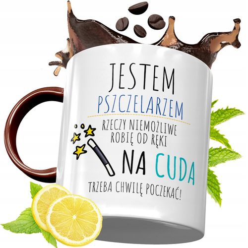 Kubek Bordowy Dla Pszczelarza Na Urodziny Prezent Z Nadrukiem Ze Zdjęciem na Arena.pl