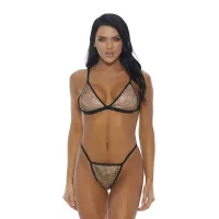 forplay sea gold s - komplet bikini z kryształkami, złoty, rozmiar s