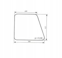 szyba drzwi prawe stałe ciągnika C-360 kabina Kunów blaszanka czterdziestka