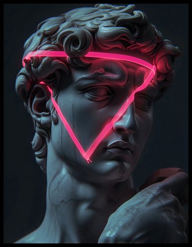 Plakat 50x65cm Neonowy Renesans na Arena.pl