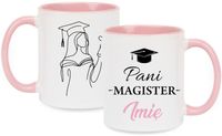 KUBEK PREMIUM Z NADRUKIEM PREZENT PANI MAGISTER IMIĘ ORYGINALNY UPOMINEK