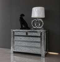 Komoda lustrzana glamour z kryształkami 90 cm Million Diamonds 5 szuflad