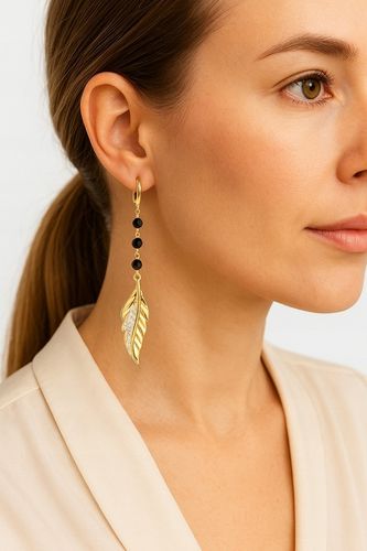 Złote Kolczyki 925 Długie Wiszące Skrzydła na Arena.pl