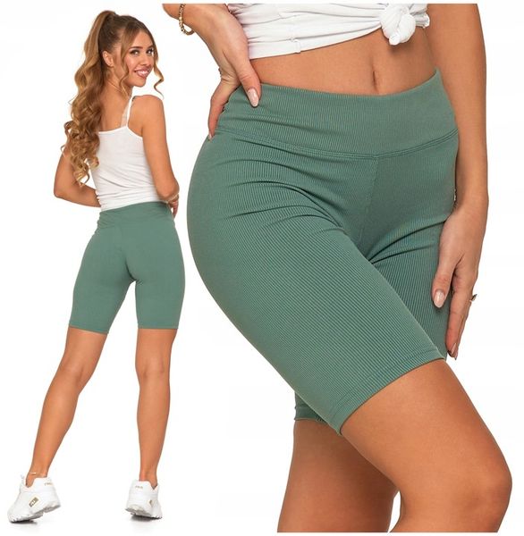 Legginsy Kolarki Prążkowane Krótkie Getry Bikery Damskie Kryjące MORAJ S/M zdjęcie 1