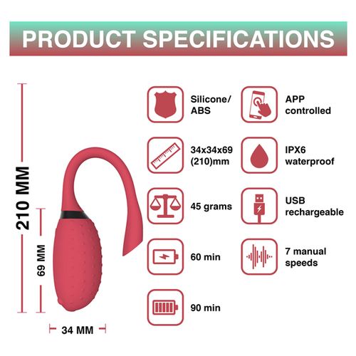 magic motion   fugu smart wearable vibrator red na Arena.pl