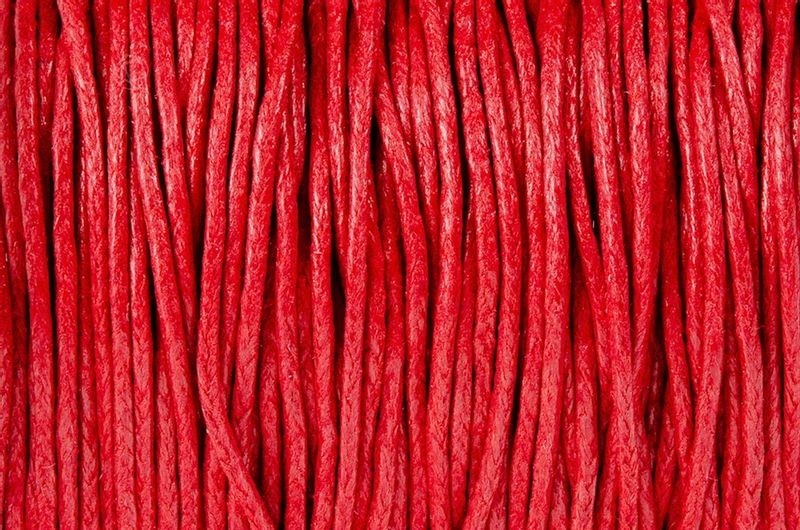 SZNUREK bawełniany woskowany 1mm czerwony 20-30m zdjęcie 2