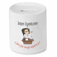 Skarbonka Prezent Idealny Dla Dyrektora Jestem Z Nadrukiem Ze Zdjęciem