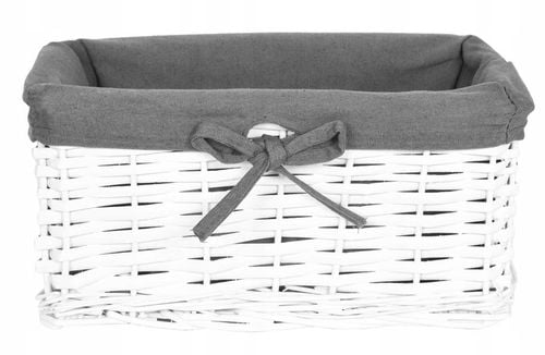 KOSZYK WIKLINOWY KOSZYCZEK POJEMNIK ORGANIZER ŁAZIENKOWY BIAŁY 30cm na Arena.pl