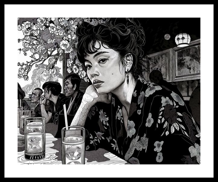 Plakat 50x40cm Czarne Kimono zdjęcie 3