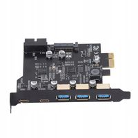 Karta rozszerzeń adapter do komputera PC PCI PCIe 3x USB 3.2 2x USB-C