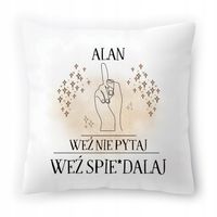 Poduszka Dla Alana Na Urodziny Ze Zdjęciem Na Prezent Biała 40X40 Cm