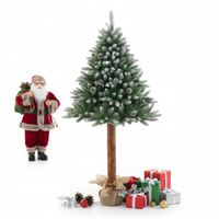 CHOINKA NA PNIU SOSNA Z SZYSZKAMI ZE ŚNIEGIEM SZTUCZNA 180 cm