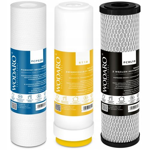 Zestaw Wkładów do Filtra Wody na Cały Dom 3-stopniowy Zmiękczacz na Arena.pl