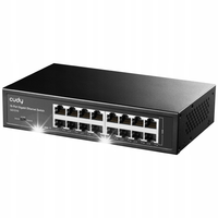 Switch LAN 16-port Cudy GS1016 GIGABIT-owy METAL-owy pasuje do szafy RACK