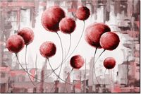 60CM 40CM OBRAZ ŚCIENNY ABSTRAKCYJNE DMUCHAWCE CZERWIENI DRUK PŁÓTNO RAMA