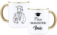KUBEK PREMIUM Z NADRUKIEM PREZENT PAN MAGISTER IMIĘ ORYGINALNY UPOMINEK