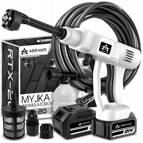 MYJKA CIŚNIENIOWA AKUMULATOROWA 60 BAR 2X AKU 21V 4AH MULTIFUNKCYJNA na Arena.pl