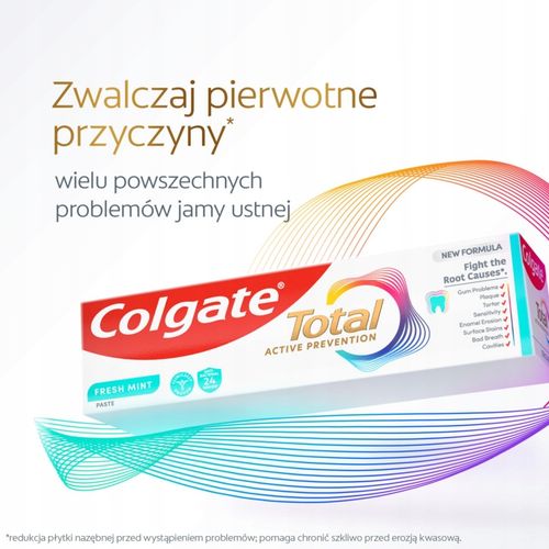 COLGATE TOTAL PASTA DO ZĘBÓW MULTIOCHRONNA Z FLUOREM FRESH MINT 75 ML na Arena.pl