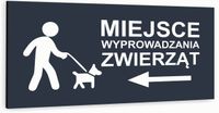 Tabliczka informacyjna ATRACYTOWA z dibondu MIEJSCE WYPROWADZANIA ZWIERZĄT