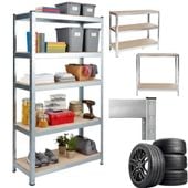2X REGAŁ METALOWY MAGAZYNOWY GARAŻOWY WARSZTATOWY PÓŁKA 180x90cm 5 PÓŁEK 75