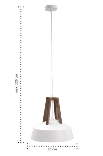 Lampa wisząca 1xE27 TRIX WHITE/BROWN na Arena.pl