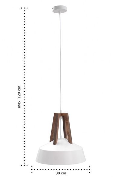 Lampa wisząca 1xE27 TRIX WHITE/BROWN zdjęcie 3