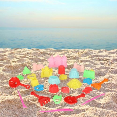 Akcesoria do piasku zabawki foremki łopatki 28el. na Arena.pl