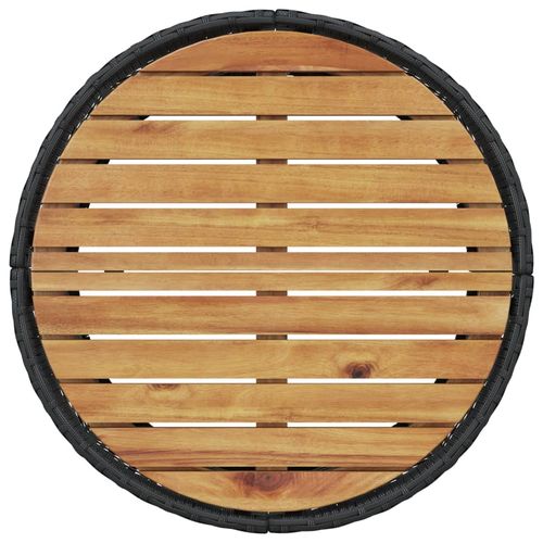 Sofa ogrodowa, stolik i poduszki, półokrągła, czarny rattan PE na Arena.pl