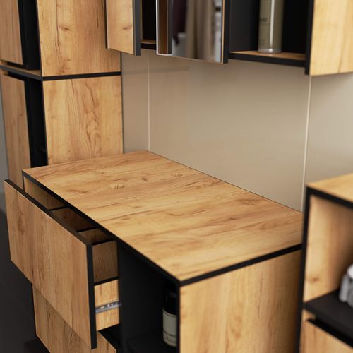 SZAFKA ŁAZIENKOWA POD UMYWALKĘ Z OTWORAMI VAMI W90 UM 2SZ 2P DĄB CRAFT na Arena.pl