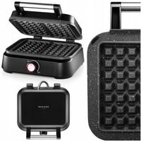 OPIEKACZ GOFROWNICA 2 DUŻE CHRUPIĄCE XXL GOFRY MOC 2200W MARMUROWA POWŁOKA