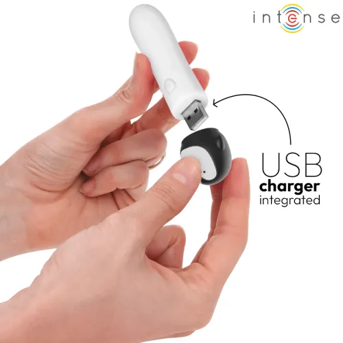 intense rico - kompaktowy wibrujący model pingwin usb, 8 trybow, biały na Arena.pl
