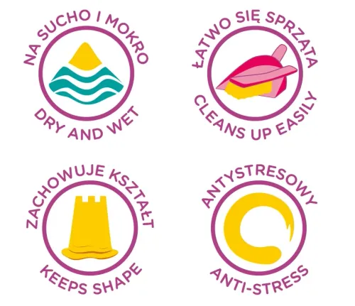 UltraPiasek. Puszka 200 g + 5 foremek (zamek), niebieski na Arena.pl