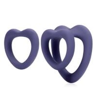 Heart Cockring Set - Violet Storm