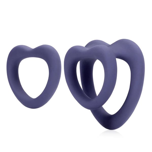 Heart Cockring Set - Violet Storm zdjęcie 1