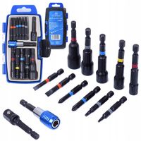 Bity nasadki końcówki do wkrętarki 13 szt. zestaw bitów crv