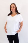 Biała Tunika z Dekoltem na Plecach UNI