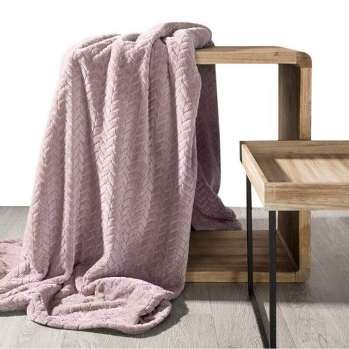 Koc narzuta CINDY 200x220 pudrowy na Arena.pl