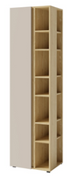 Regał Wysoki Do Pokoju Młodzieżowego Piaskowy Beż 55 cm LUNA MB - 2 Kolory