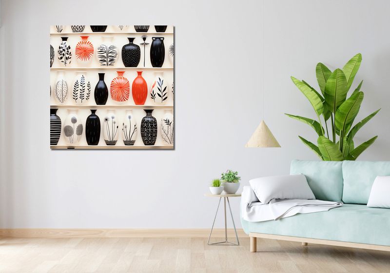Obraz 100x100cm Gliniana Harmonia zdjęcie 2