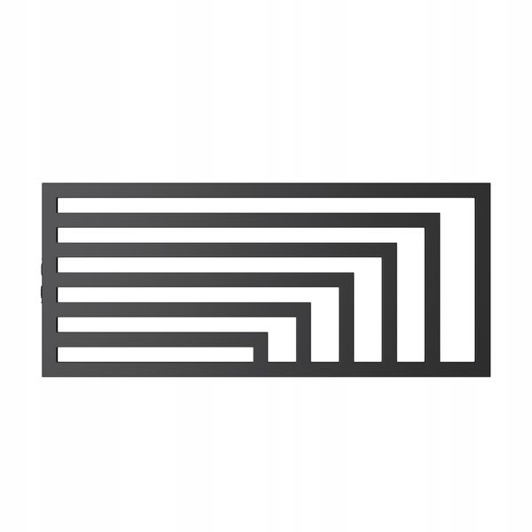 POZIOMY GRZEJNIK LAOS 52x120 CZARNY MAT zdjęcie 1